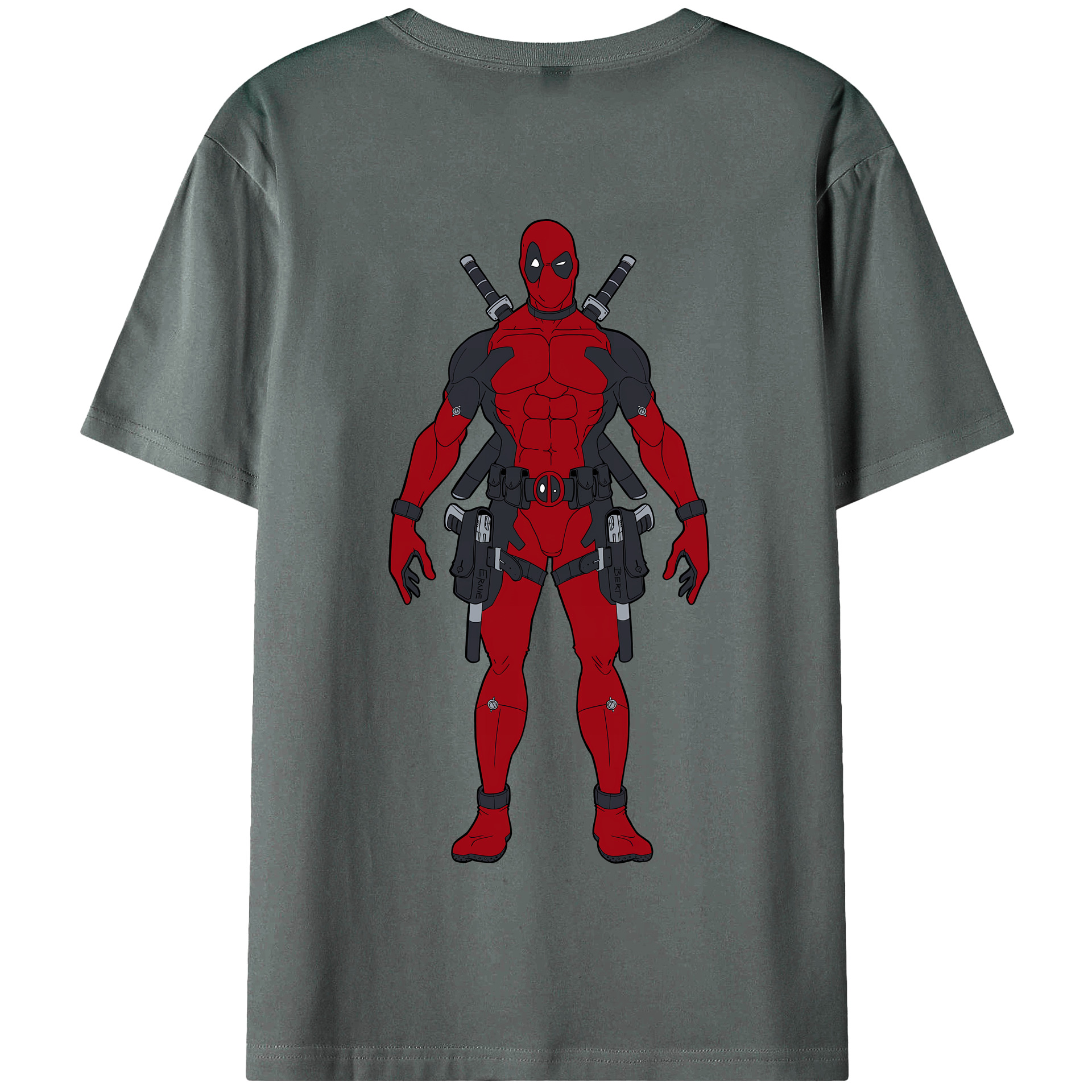 （画像用） Deadpool デッドプール 綿100％半袖Tシャツ（背面プリント）
